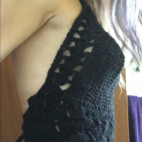 Handmade Crochet Diamond Halter Top - Picture 2 of 6